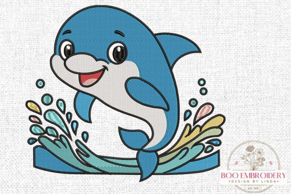 Cute Dolphin Embroidery Design Review for Merch