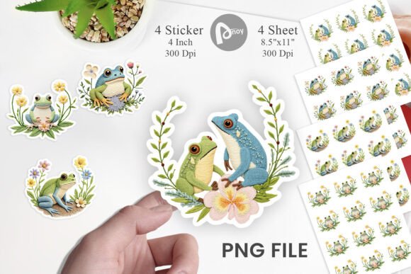 Review: Frog Embroidery Sticker for Handmade Gifts