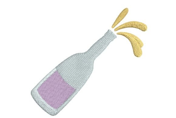 Review: Popping Champagne Bottle Embroidery Design