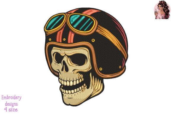 Review: Vintage Biker Skull Embroidery for Boutique Sweatshirts