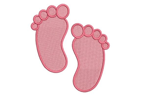 Reviewing Cute Pink Baby Footprints Embroidery Design