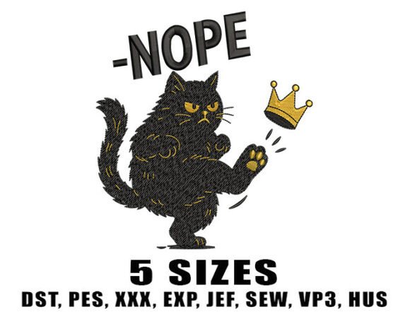 Reviewing the Angry Cat Crown Embroidery Design